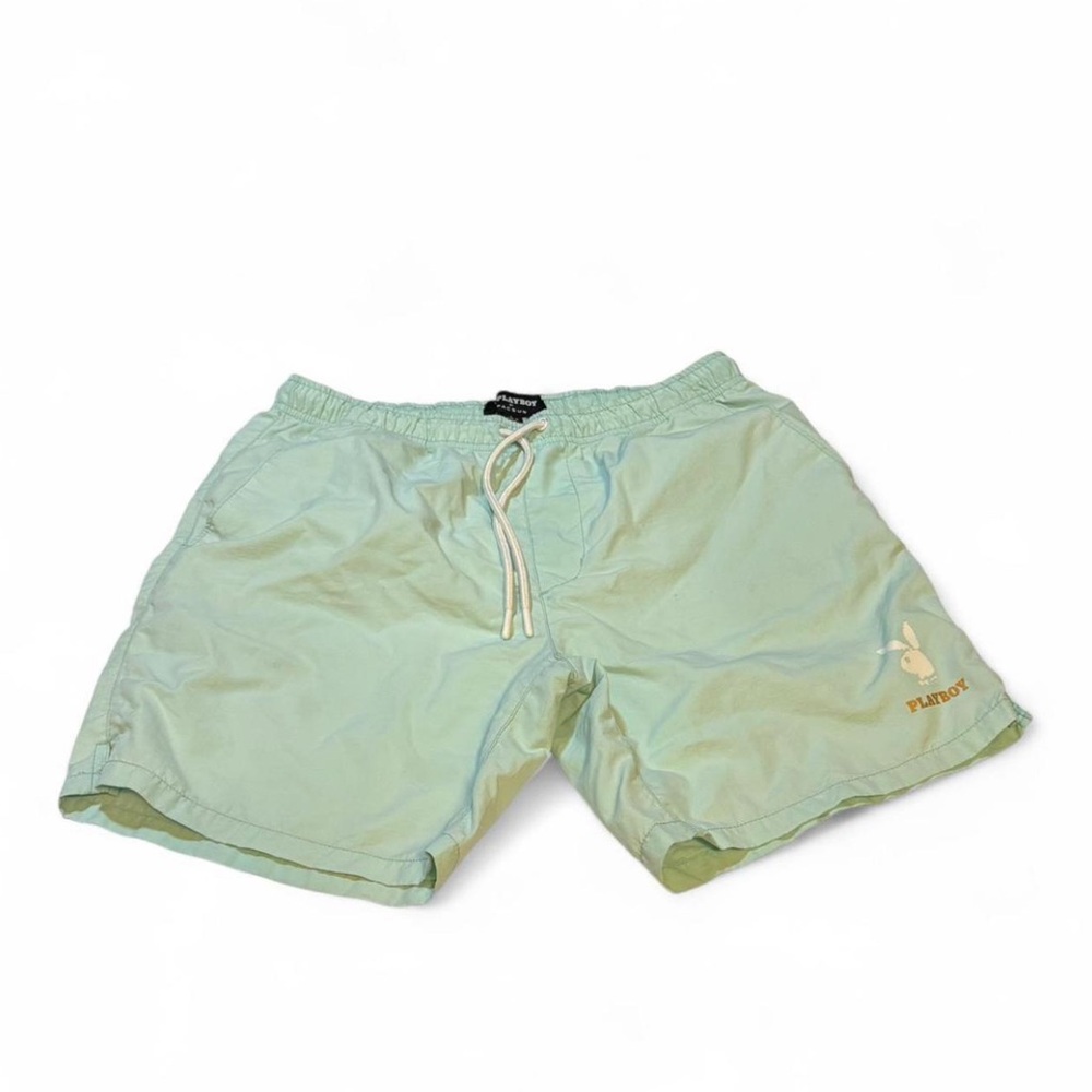 Playboy Men's Mint Green Swim Trunks